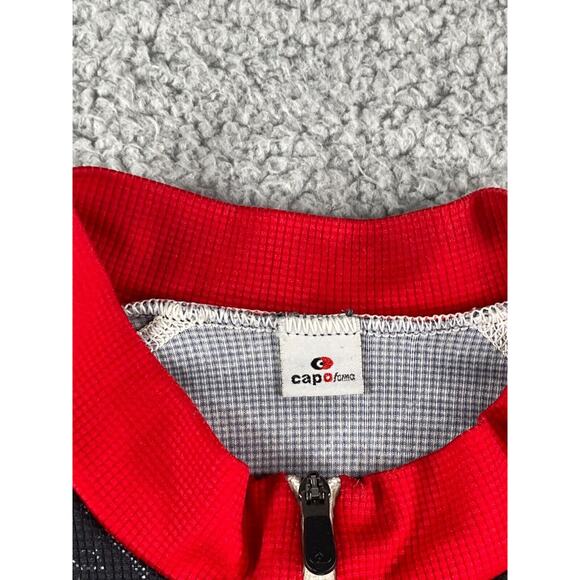 Capo Forma Jersey Mens Large Cycling Full Zip Velo News Red Black Made in Italy - Picture 3 of 10